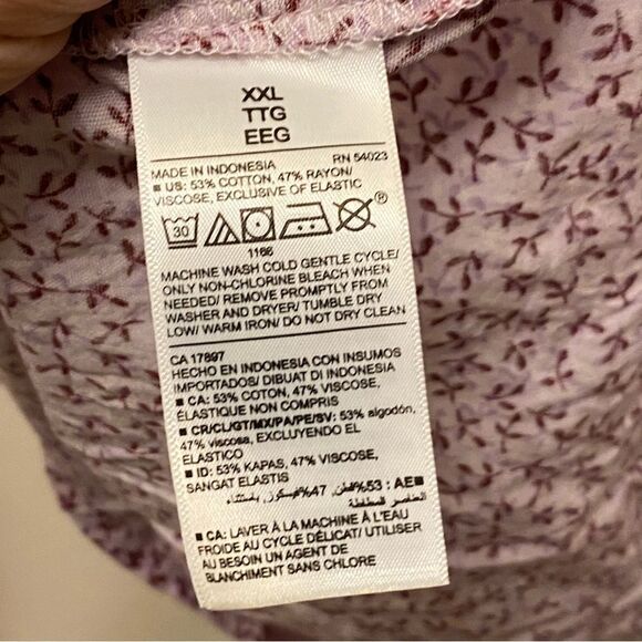 Old Navy Smocke fairy boho lavender Floral Maxi Dress baby doll flounce plus XXL - Picture 10 of 13